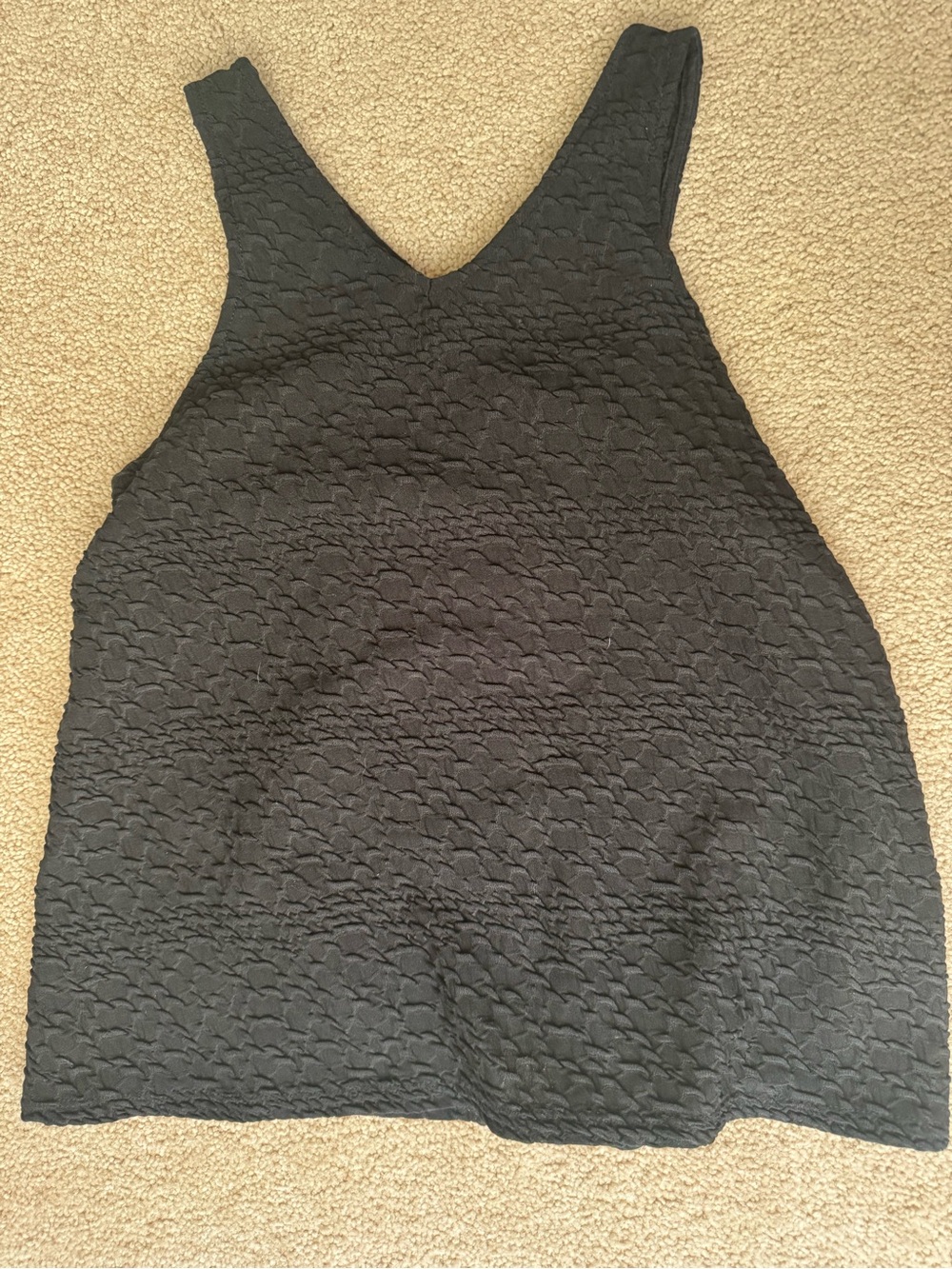 Deletta Black Textured Shell Top